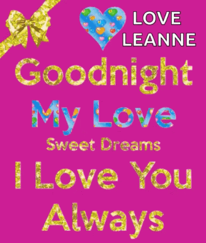 Pink Poster Saying Goodnight Love
