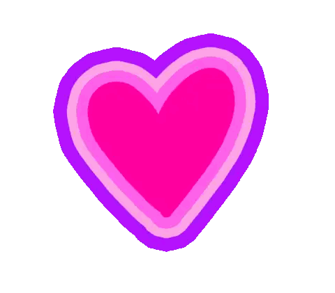 Pink Purple Heart With Border