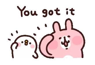 Pink Rabbit Saying You Got It