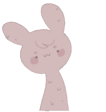 Pink Rabbit Smiley Face