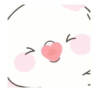 Pink Rabbit With Heart on Head