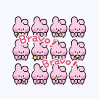 Pink Rabbits Bravo GIF