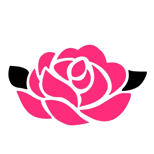 Pink Rose with Black Leaves