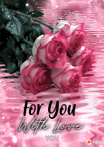 Pink Roses Floating With For You Love