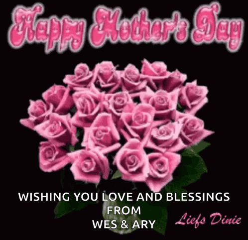 Pink Roses Happy Mothers Day