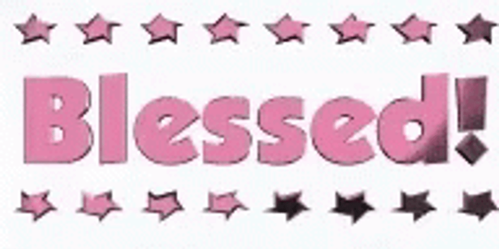 Pink Shiny Stars Blessed GIF