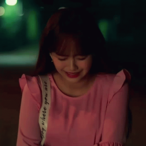 Pink Shirt Woman Crying Say Where You Are GIF