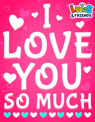 Pink Sign Lucas & Friends Love You