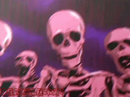 Pink Skeletons Dancing