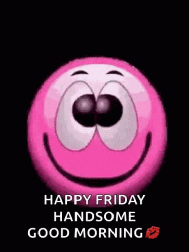 Pink Smiley Face Happy Friday Good Morning