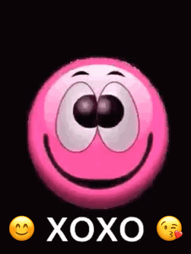 Pink Smiley Face with XOXO
