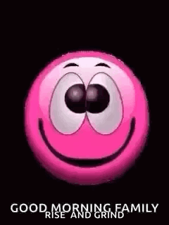 Pink Smiley Saying Good Morning