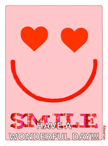 Pink Smiley Smile Have A Wonderful Day GIF
