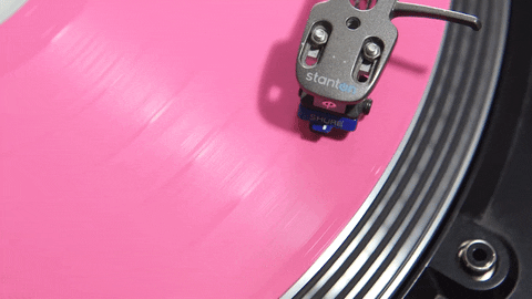 Pink Spinning Vinyl GIF
