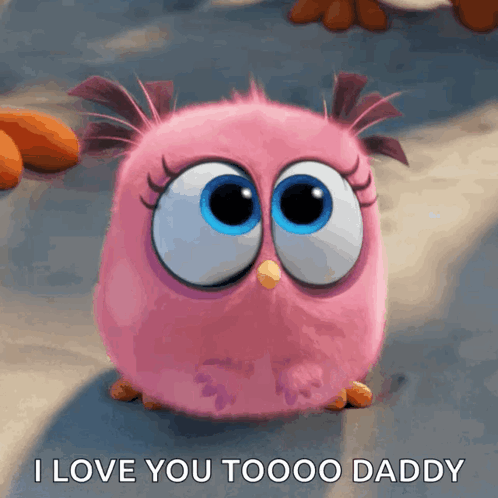 Pink Stuffed Animal Says I Love You Tooo Daddy