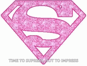 Pink Superman Logo Time To Suppress Not To Impress GIF