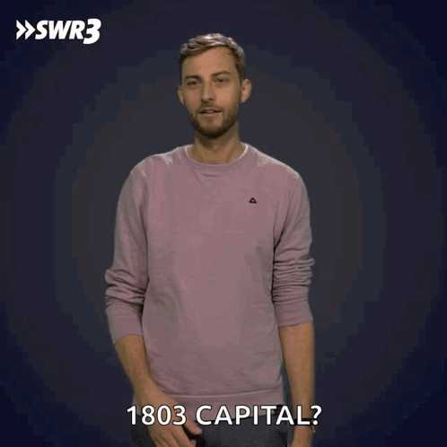 Pink Sweater Man Saying 1803 Capital swr3 Logo