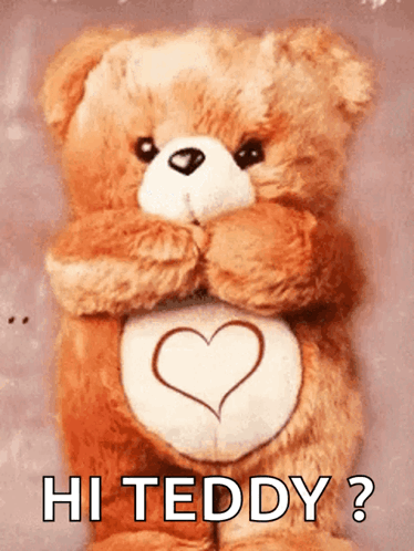 Pink Teddy Bear On Wooden Table GIF
