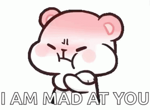 Pink Teddy Bear Saying I Am Mad