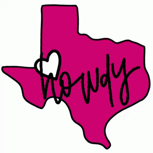Pink Texas Map Howdy GIF
