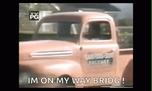 Pink Truck Im on My Way Bridge