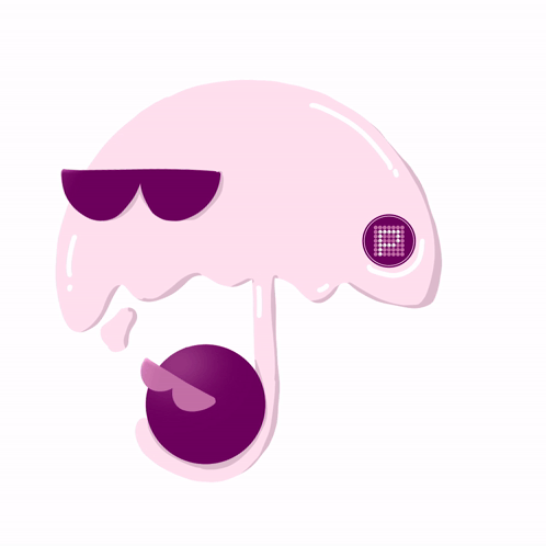 Pink Umbrella With Sunglasses Saying Yes Boss GIF