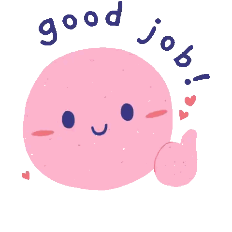 Pink Whale Giving Thumbs Up Good Job