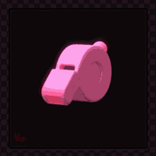 Pink Whistle Toy Swivel Turn Around Rotate GIF
