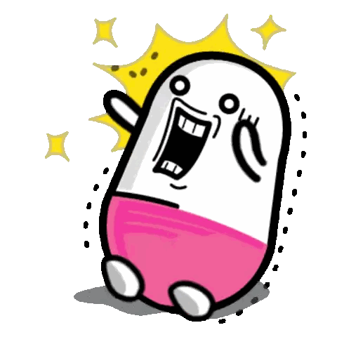 Pink White Capsule With Star