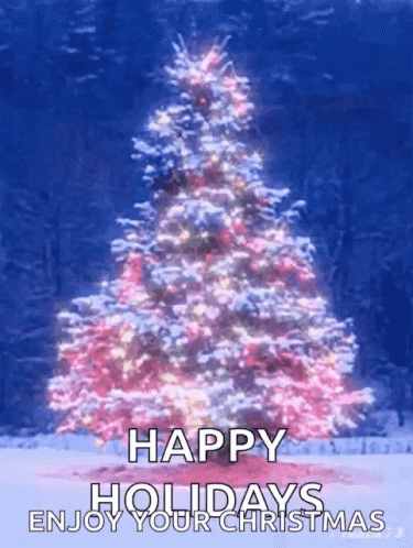 Pink White Christmas Tree Happy Holidays Enjoy Christmas