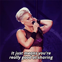 Pink You're Really Good At Sharing GIF