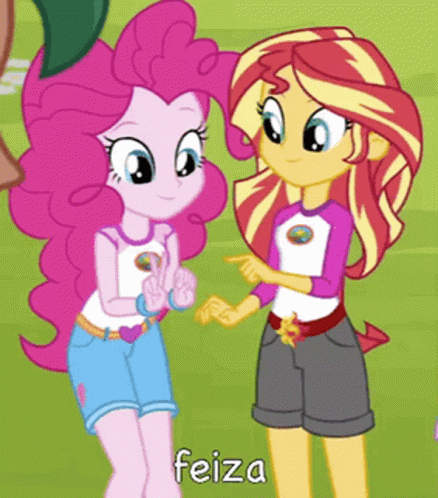 Pinkie Pie With Sunset Shimmer GIF