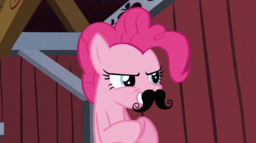 Pinkie Pie With Mustache GIF