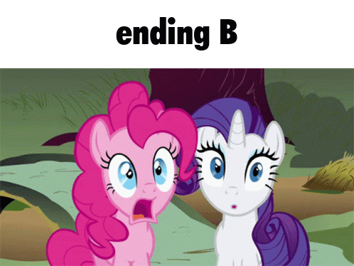 Pinkie Pie And Rarity Are Standing Next To Each Other With The Caption Ending B GIF
