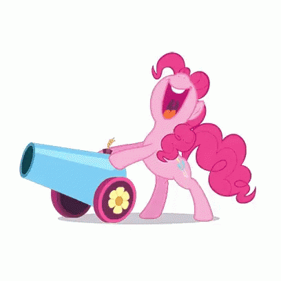 Pinkie Pie Confetti Cannon GIF
