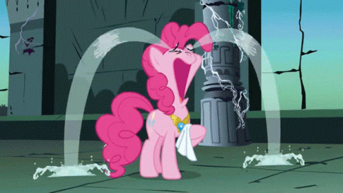 Pinkie Pie Crying And Splashing Water GIF