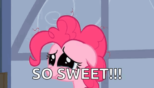 Pinkie Pie From My Little Pony Crying And Saying So Sweet . GIF