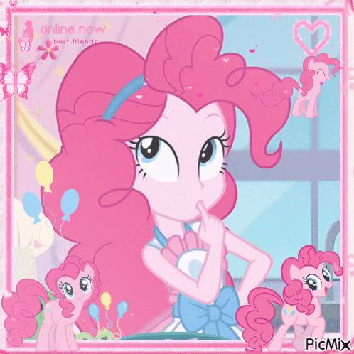 Pinkie Pie From My Little Pony Equestria Girls Is Thinking GIF