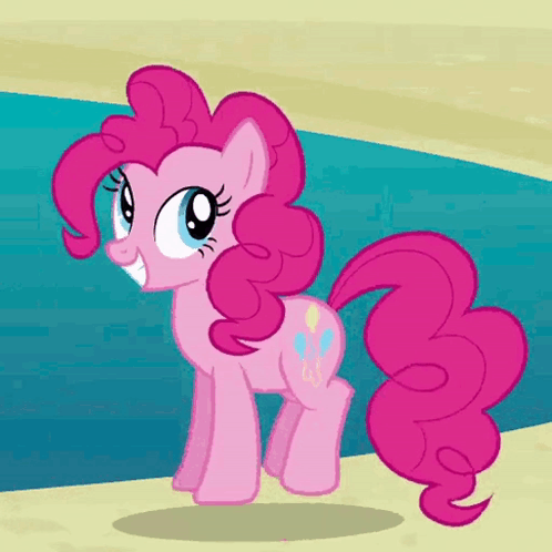 Pinkie Pie From My Little Pony on a Beach