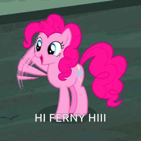 Pinkie Pie From My Little Pony Says Hi Ferny GIF