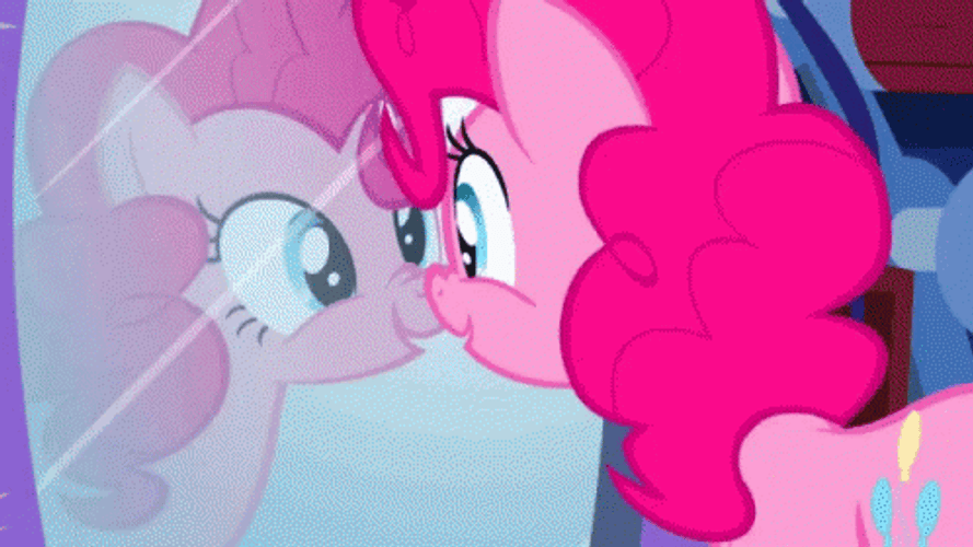 Pinkie Pie In The Mirror GIF