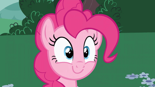 Pinkie Pie Smiling Green Background GIF