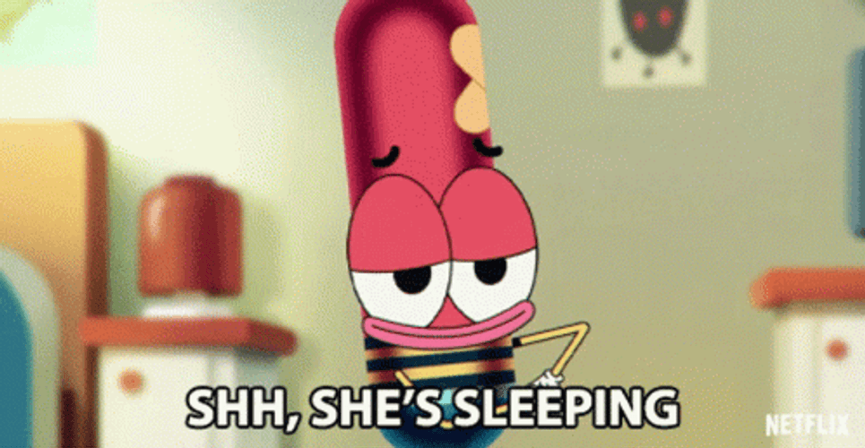 Pinky Malinky Animated Character Shh She's Sleeping GIF