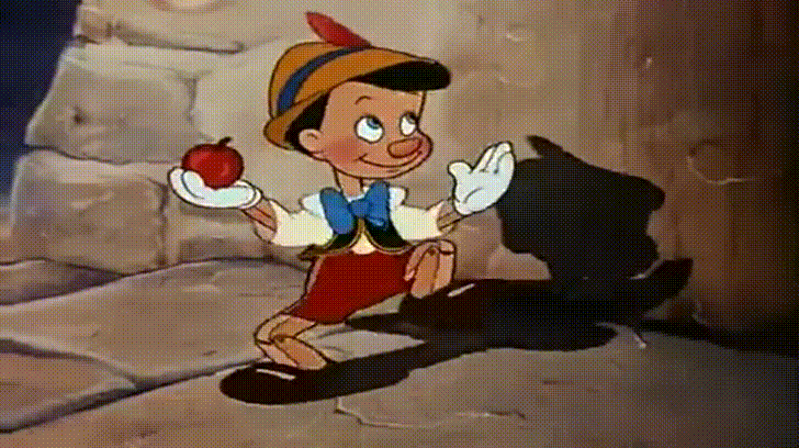 Pinocchio Apple Dance GIF