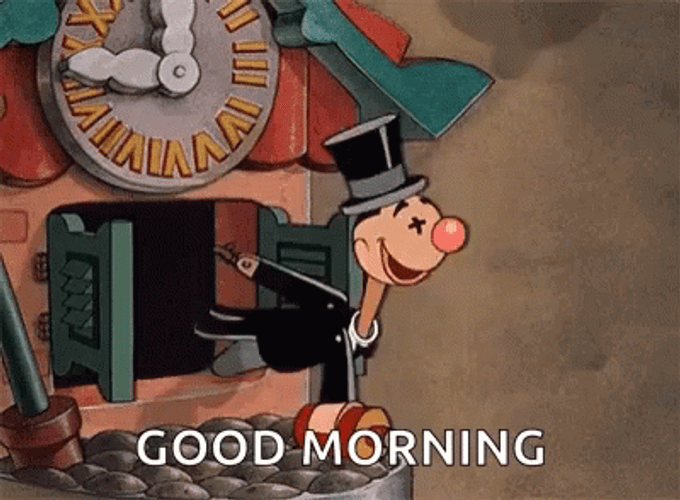 Pinocchio Cuckoo Clock Good Morning Cartoon GIF