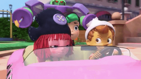 Pinocchio Driving Fast Car With Friends GIF