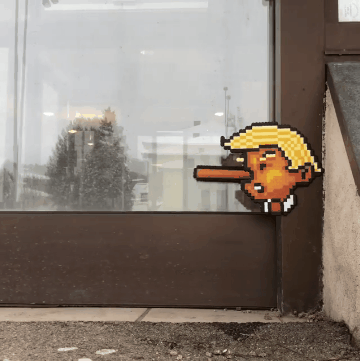 Pinocchio Nose Trump Pixel Game GIF