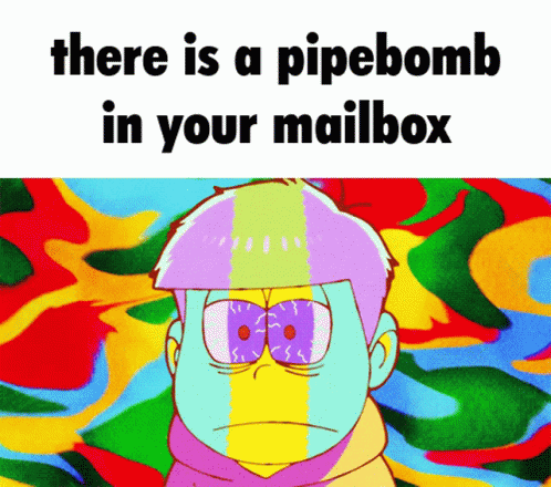 Pipebomb in Mailbox With Cartoon Character