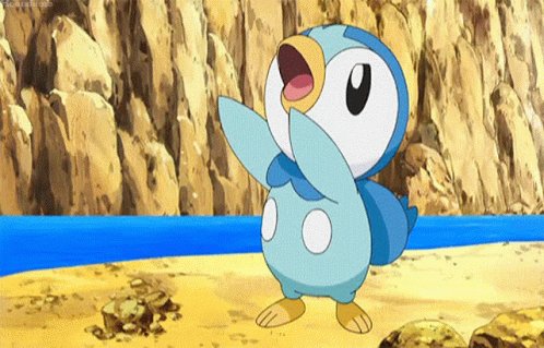 Piplup Catching Dawn GIF