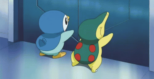 Piplup Push Cyndaquail GIF